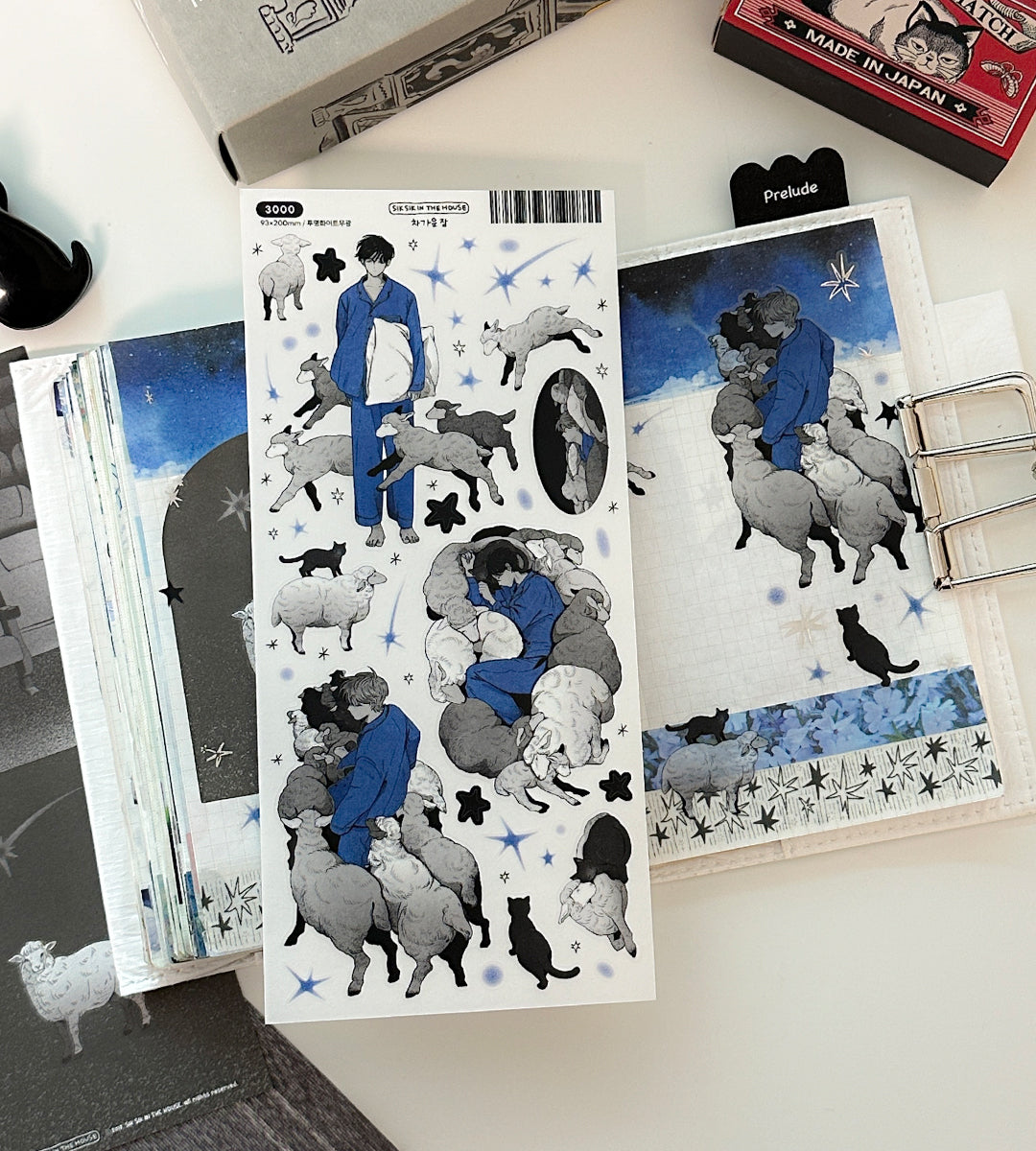 Cold Sleep Illustration Sticker