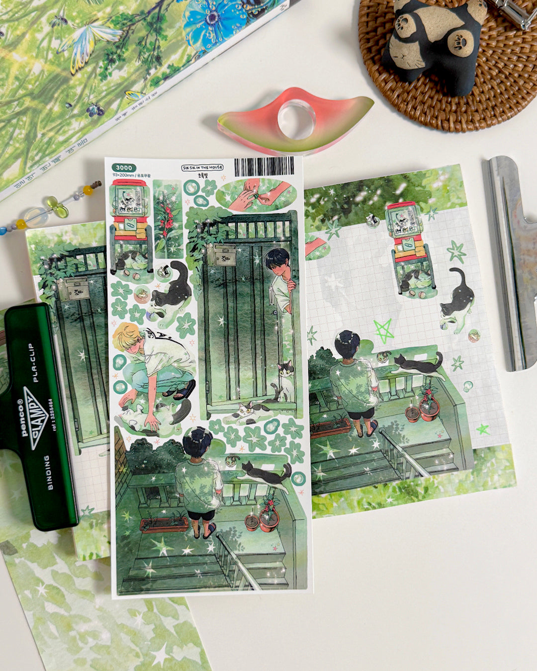 Greenish Light Illustration Sticker