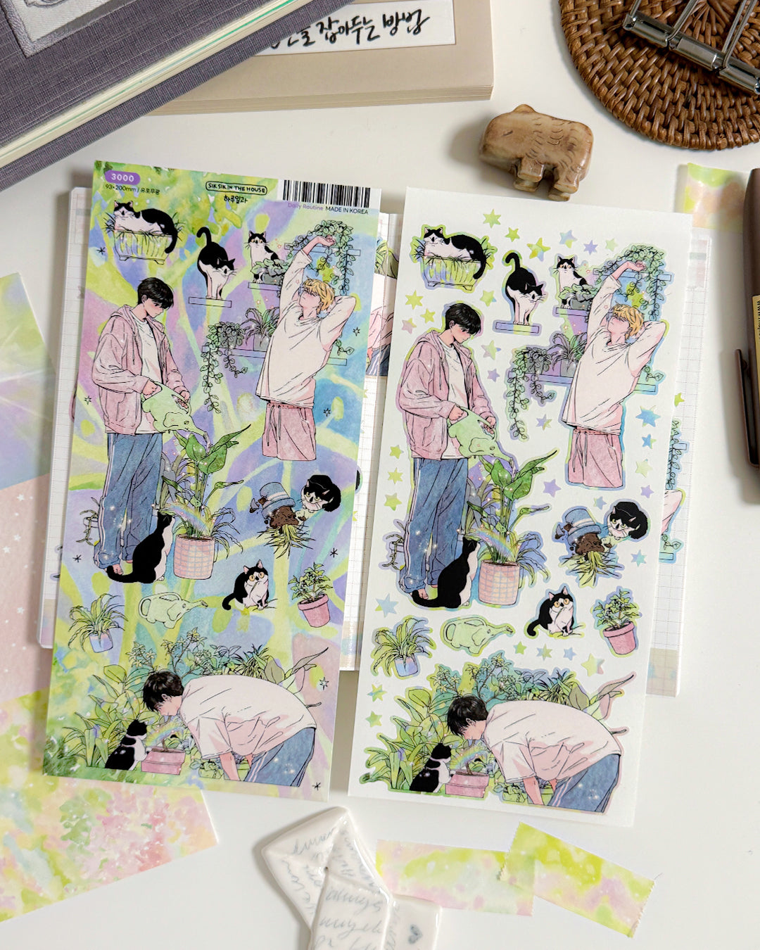 Daily Routine Illustration Sticker