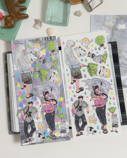 Rainy Season Illustration Sticker