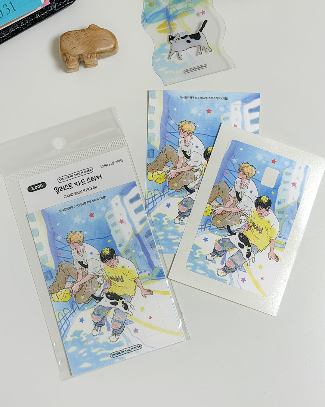 Illustration Card Cover Stickers (IC Mini Chip/2 Piece)