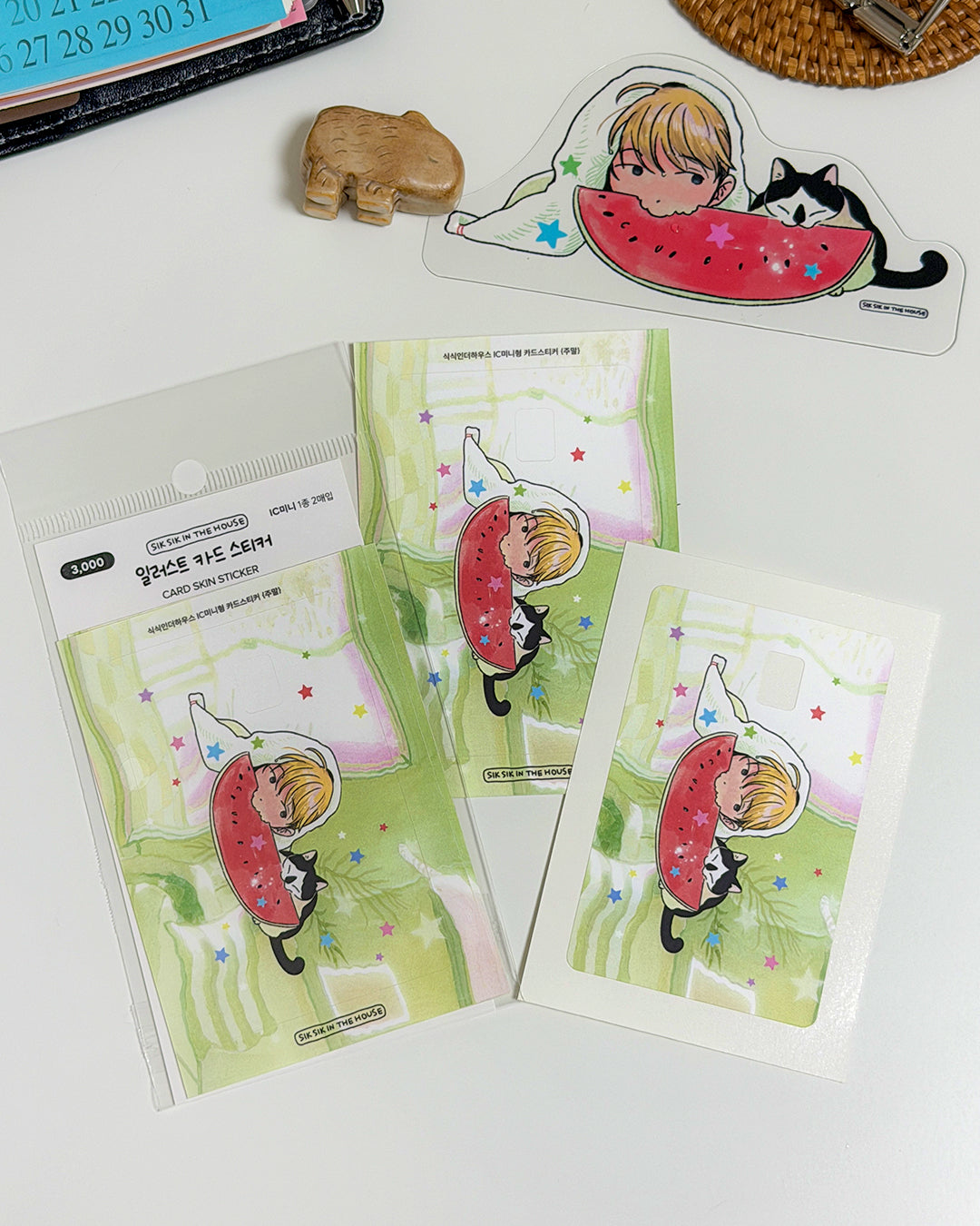 Illustration Card Cover Stickers (IC Mini Chip/2 Piece)