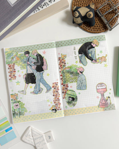 Alleyway Illustration Sticker