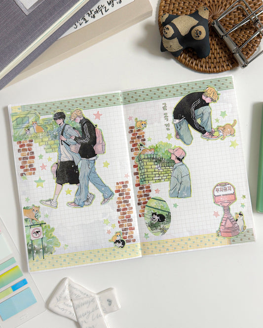 Alleyway Illustration Sticker