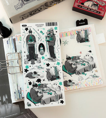 Happy Birthday Party Illustration Sticker