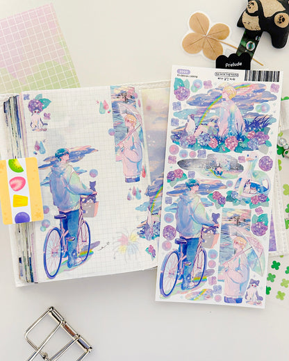 Trace of Rain Illustration Sticker