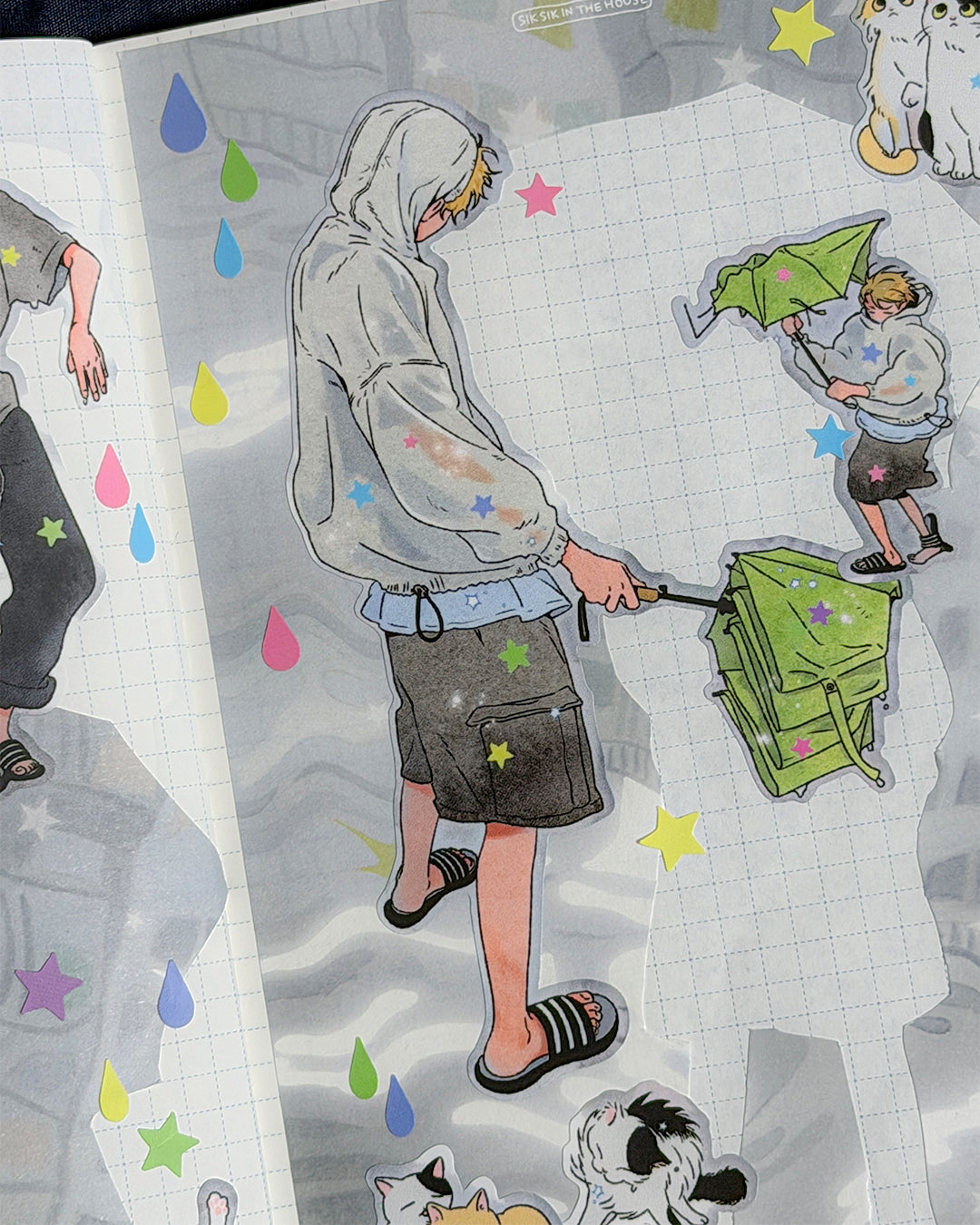 Rainy Season Illustration Sticker