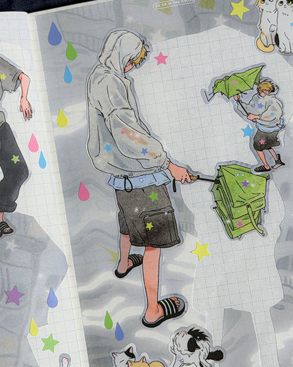 Rainy Season Illustration Sticker