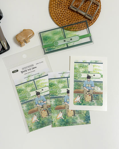 Illustration Card Cover Stickers (IC Mini Chip/2 Piece)