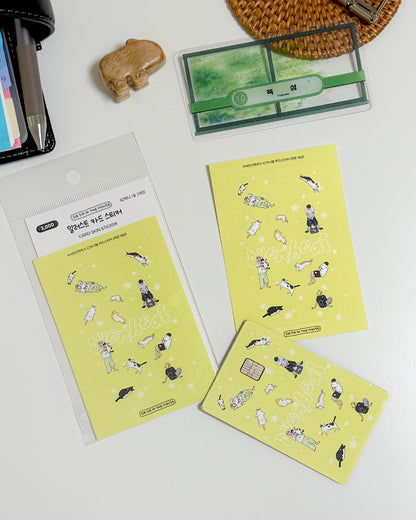 Illustration Card Cover Stickers (IC Mini Chip/2 Piece)
