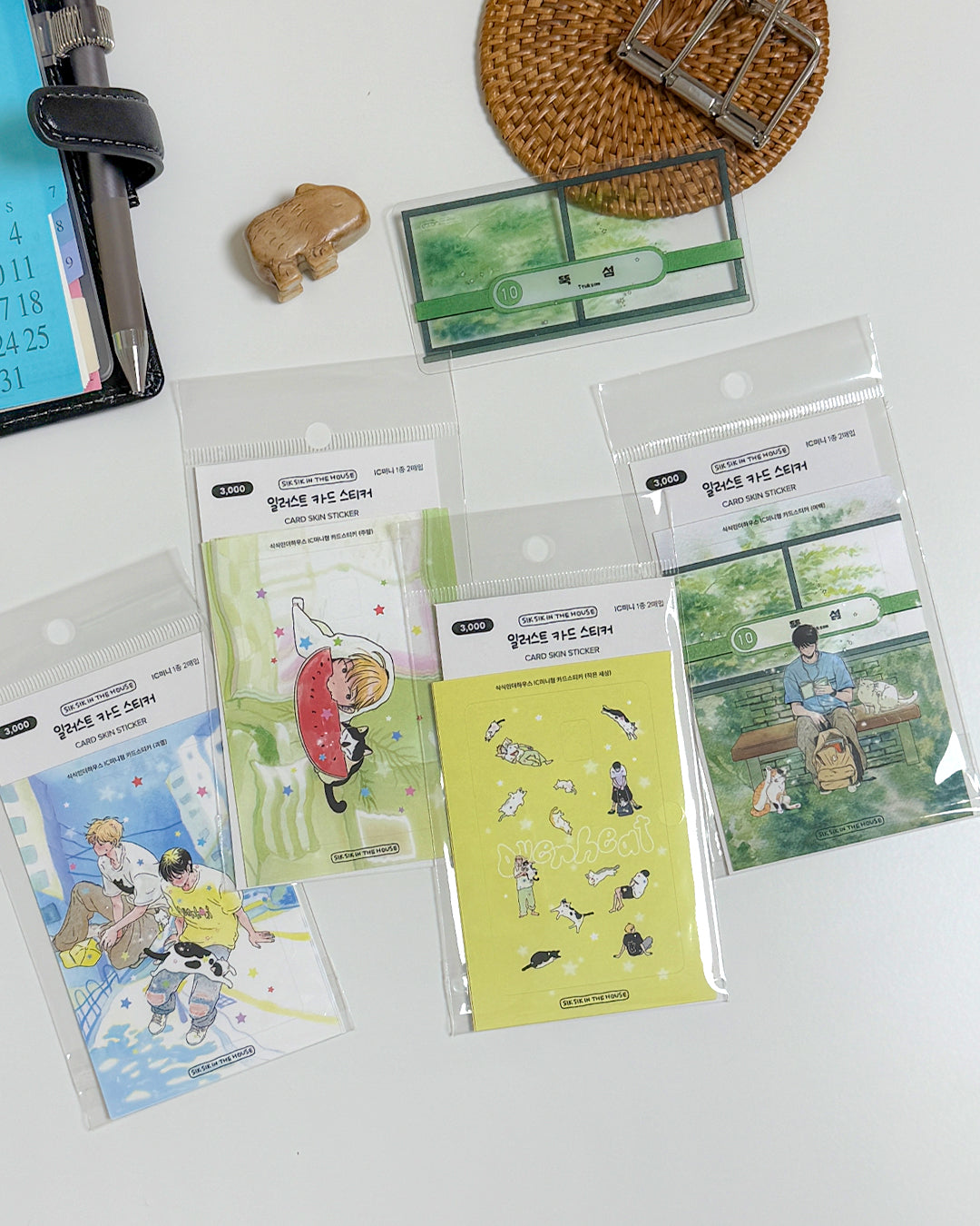 Illustration Card Cover Stickers (IC Mini Chip/2 Piece)