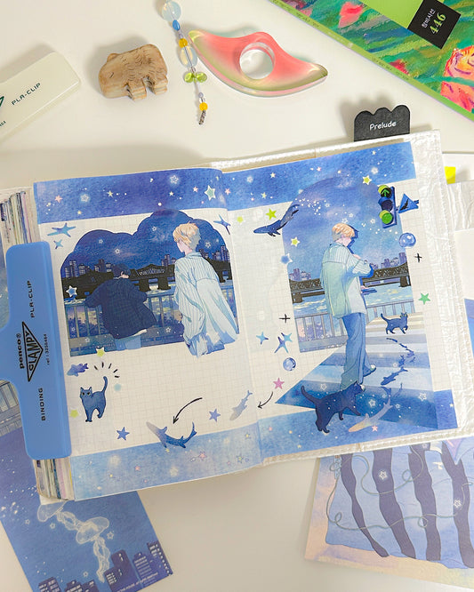 Sleeping Street Illustration Sticker