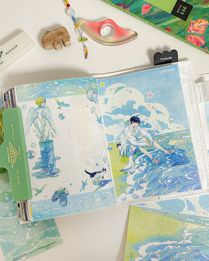 Wave Fragments Illustration Sticker