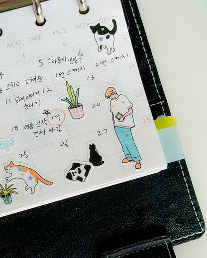 Tiny World Slow Steps&Day Off Illustration Sticker Set (On sale until Aug 21 KST/Until sold out)