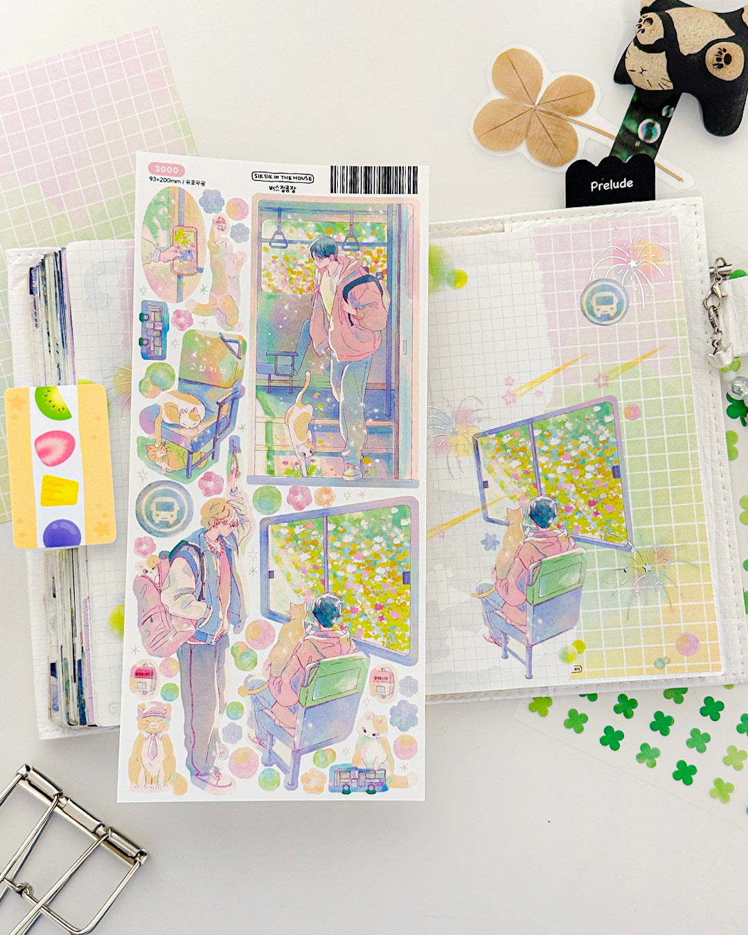 Bus Stop Illustration Sticker