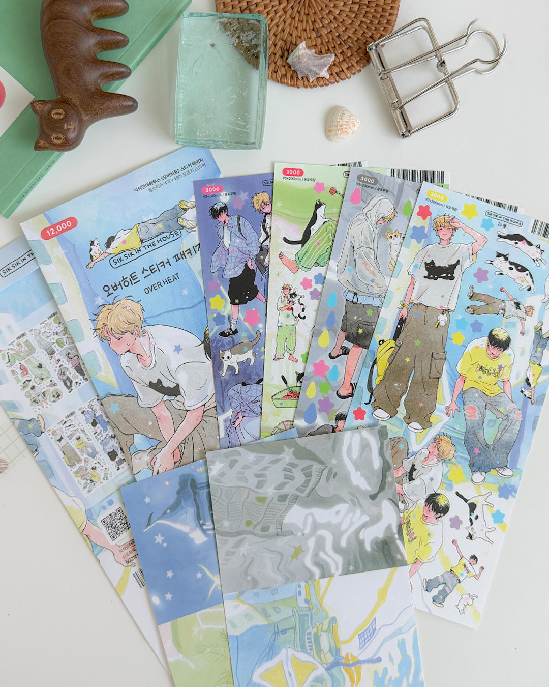 Over Heat Sticker Package (4 Designs + Special Gift)