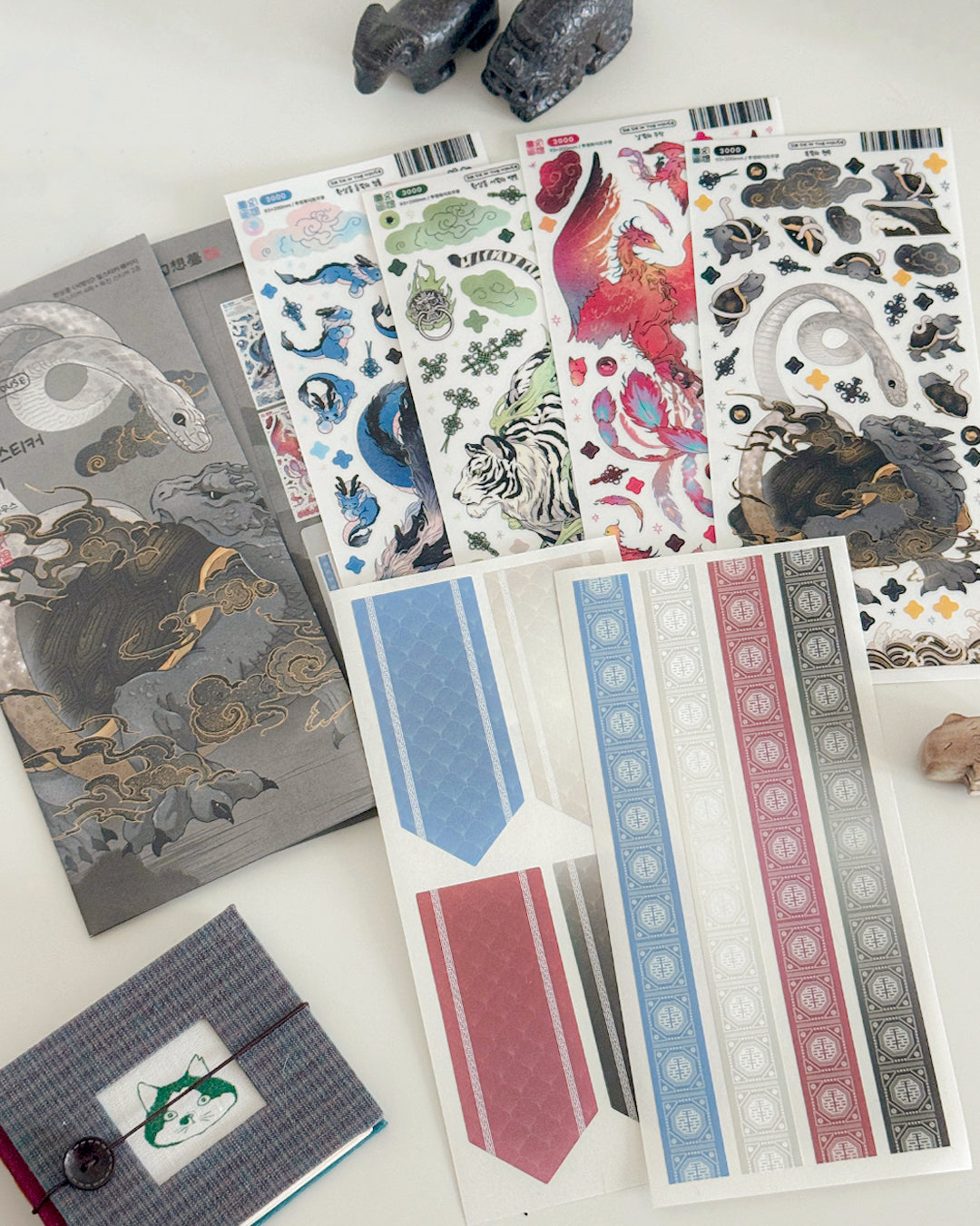 SABANGSIN Korean Mythical Four Guardian Gods Sticker Package (4 Designs + Special Gift)