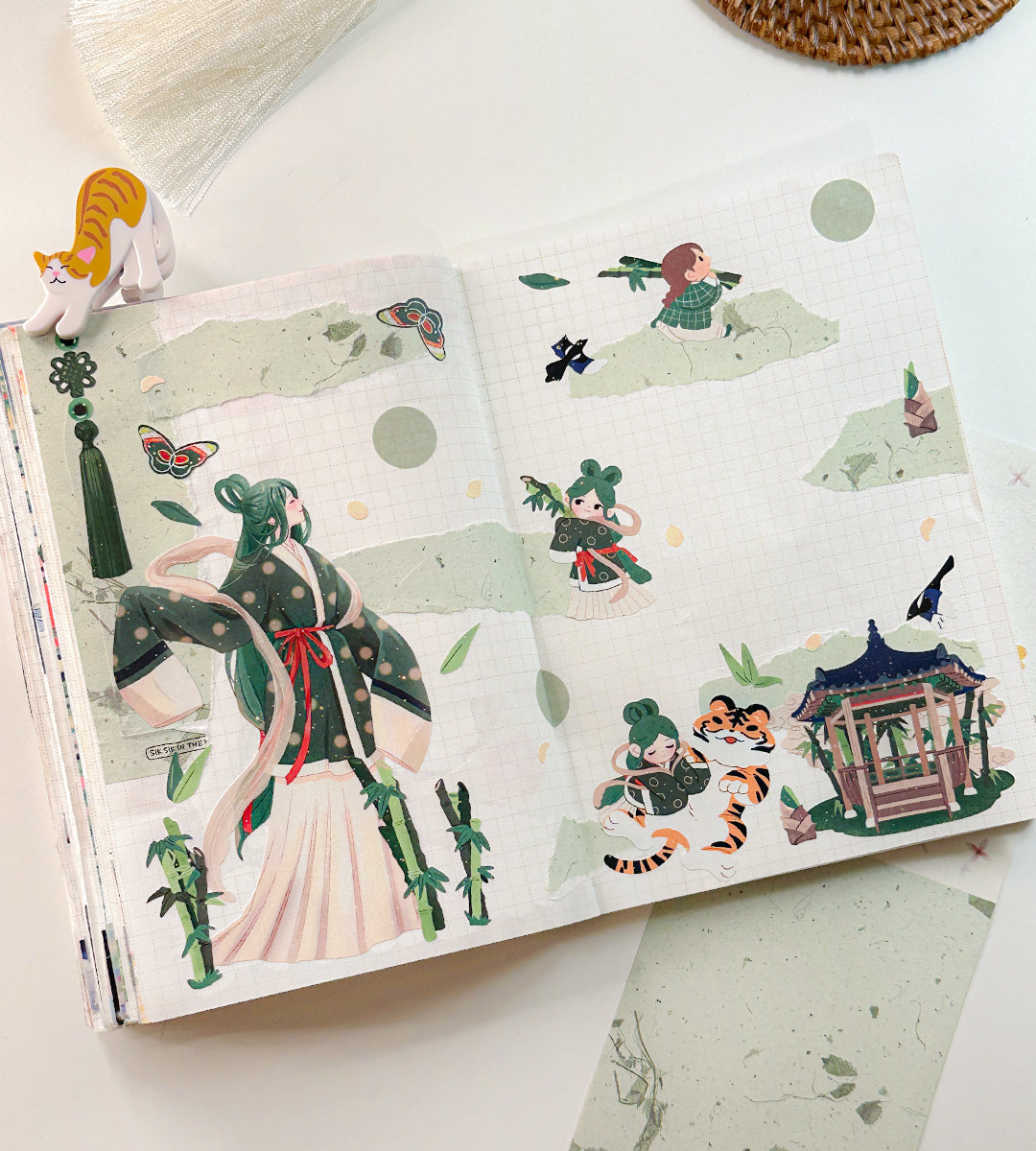 SAGUNJA Korean Mythical Four Nobel Plants Sticker Package (4 Designs + Special Gift)