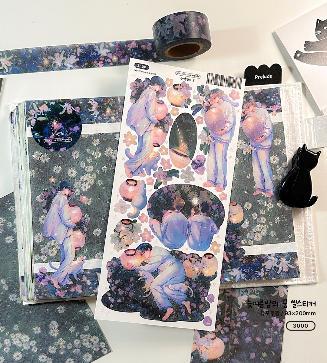 Late Summer Night's Dream Illustration Sticker