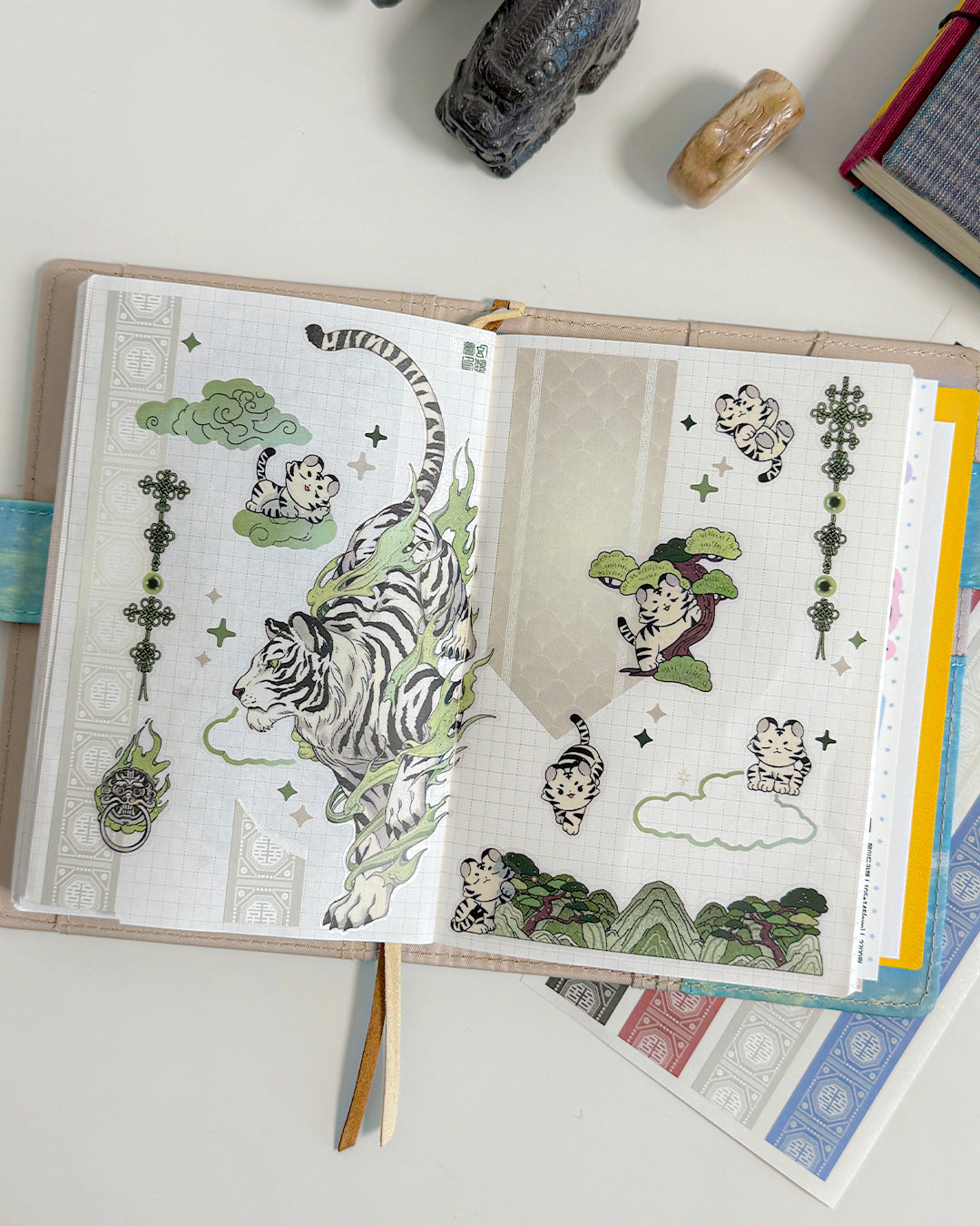 SABANGSIN Korean Mythical Four Guardian Gods Sticker Package (4 Designs + Special Gift)