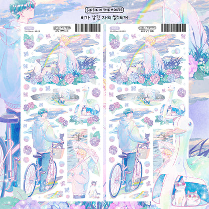 Trace of Rain Illustration Sticker