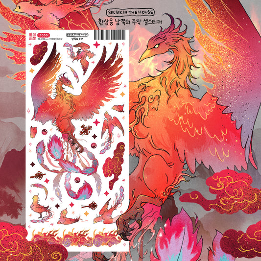 Southern Peonix Illustration Sticker