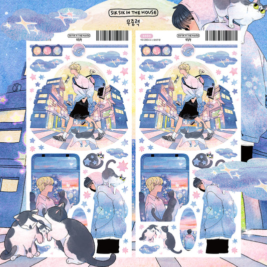 Zero Gravity Illustration Sticker