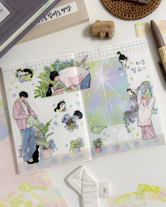 Daily Routine Illustration Sticker