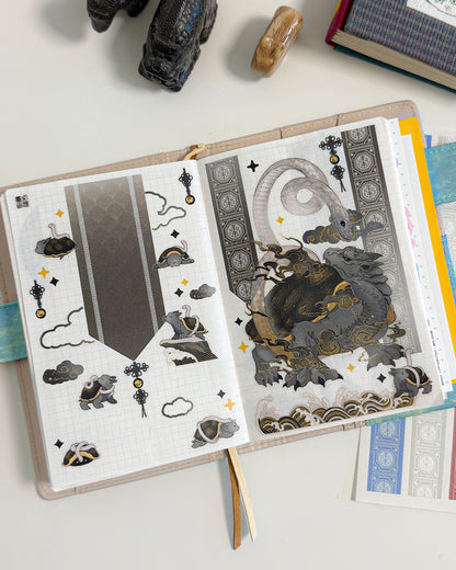 SABANGSIN Korean Mythical Four Guardian Gods Sticker Package (4 Designs + Special Gift)