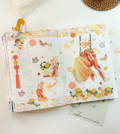 SAGUNJA Korean Mythical Four Nobel Plants Sticker Package (4 Designs + Special Gift)