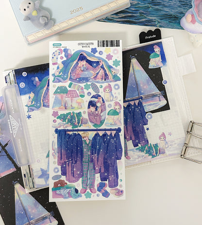 Coming Night Illustration Sticker