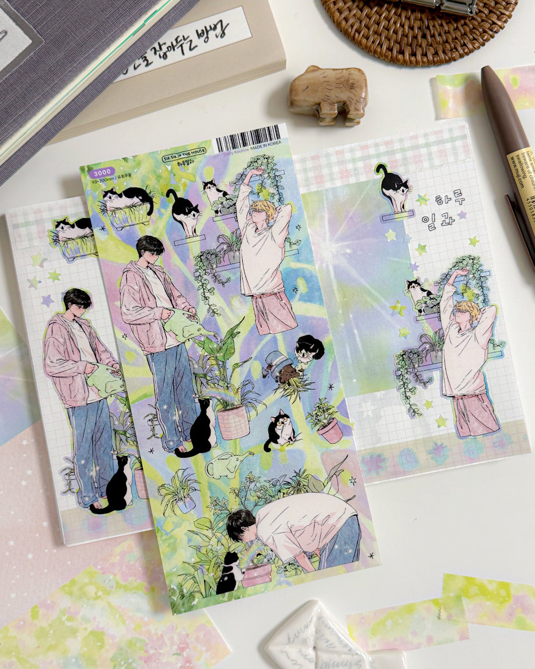Daily Routine Illustration Sticker
