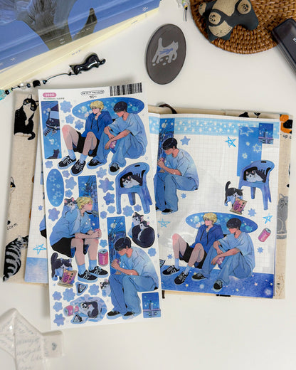 Night Air Illustration Sticker