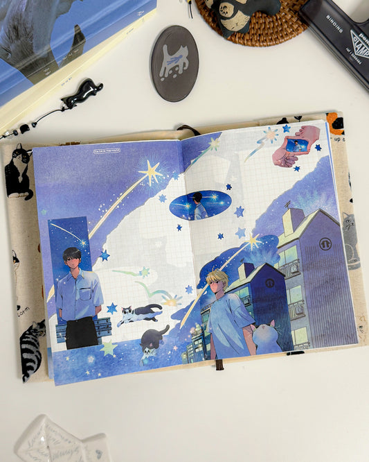 Meteor Shower Illustration Sticker