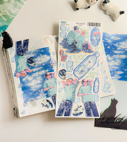 Ice Box Illustration Sticker