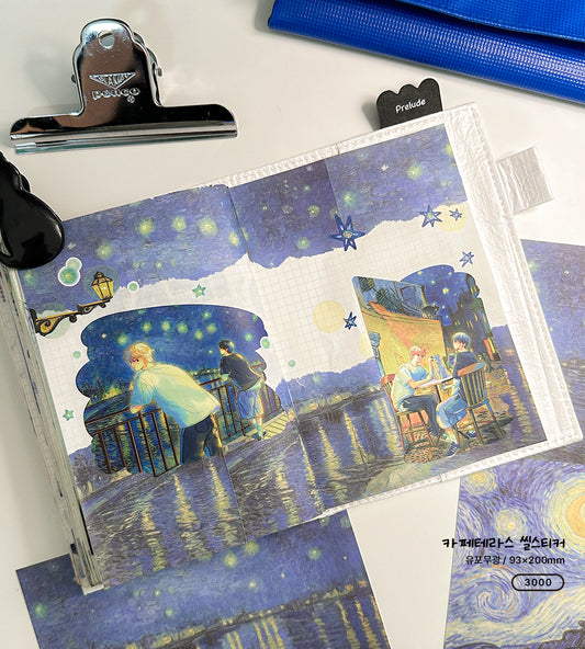 Cafe Terrace Illustration Sticker