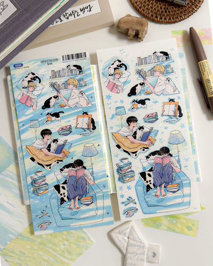 Reading Journal Illustration Sticker