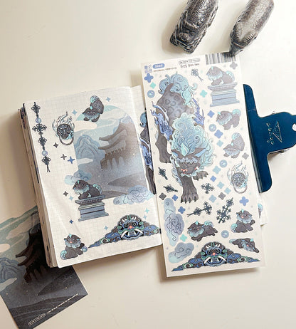 Korean Mythical Tiger Sticker Package (4 Designs + Special Gift)