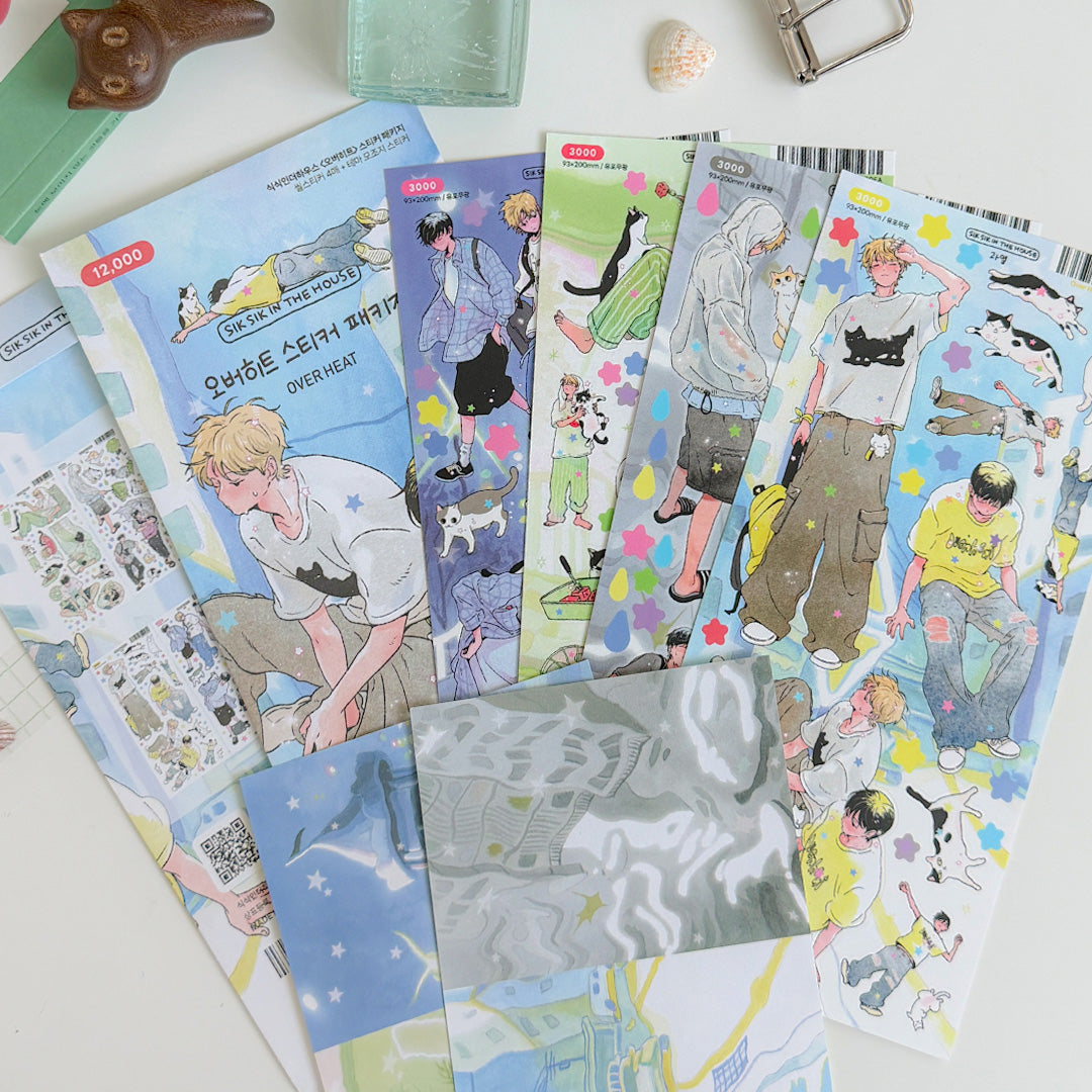 Over Heat Sticker Package (4 Designs + Special Gift)